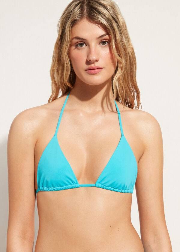 Calzedonia Triangle String Indonesia Eco rosa Bikinitopjes Dames Turquoise | BE2045ZG