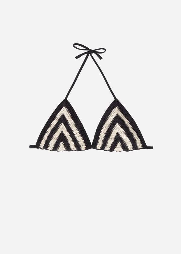 Calzedonia Triangle String Mumbai Bikinitopjes Dames Zwart Beige | BE2053WY