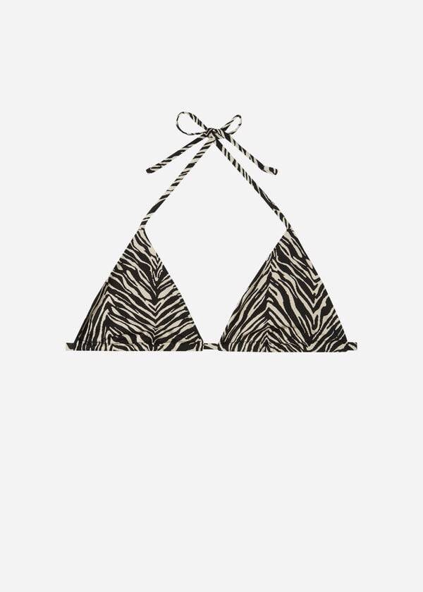 Calzedonia Triangle String Zebra Nairobi Bikinitopjes Dames Zwart | BE2065FM