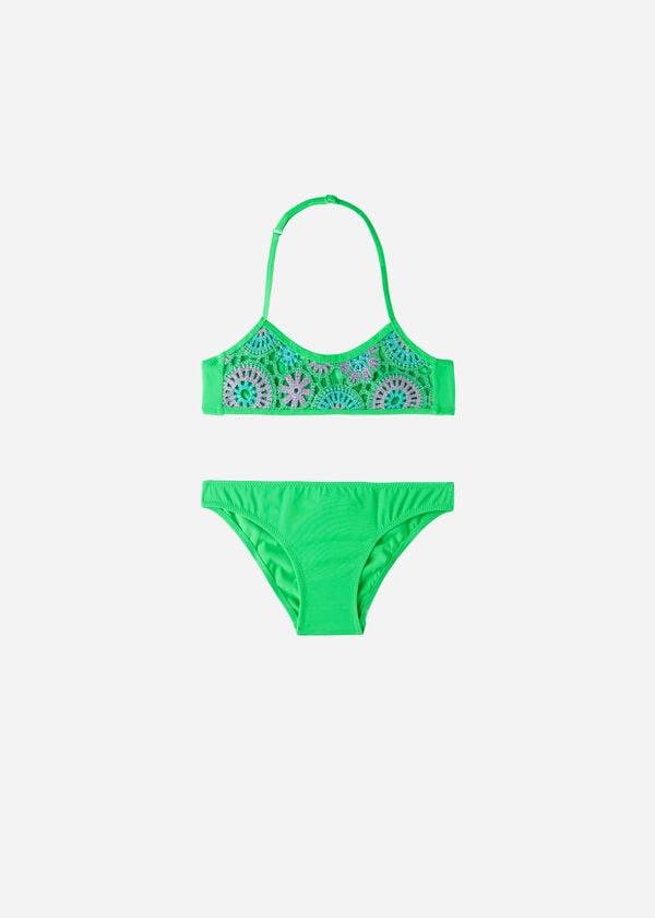 Calzedonia Two Piece Capri Badpakken Kinderen Groen | BE3055PQ