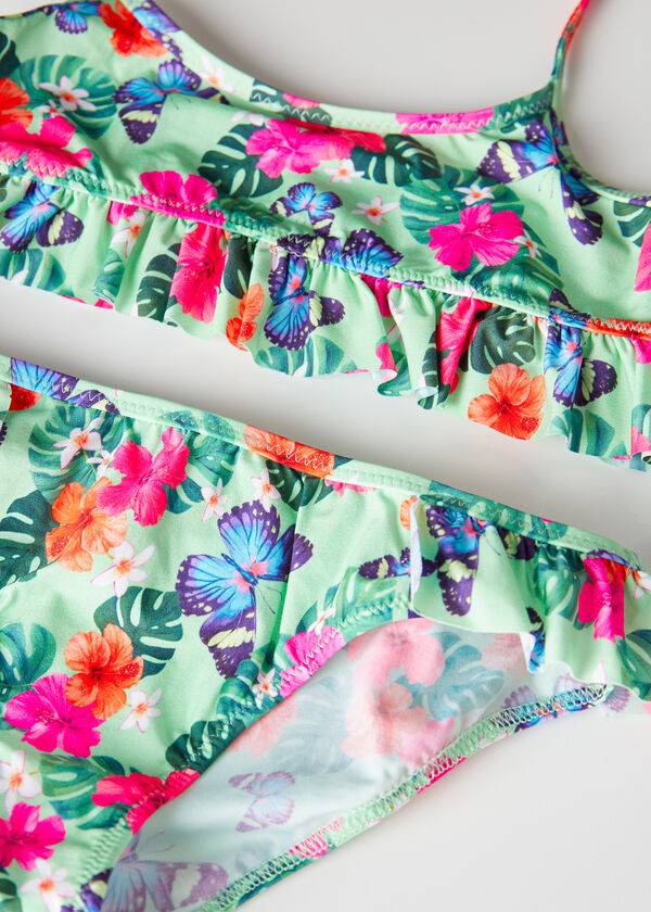 Calzedonia Two Piece Malibù Badpakken Kinderen Groen | BE3062EX