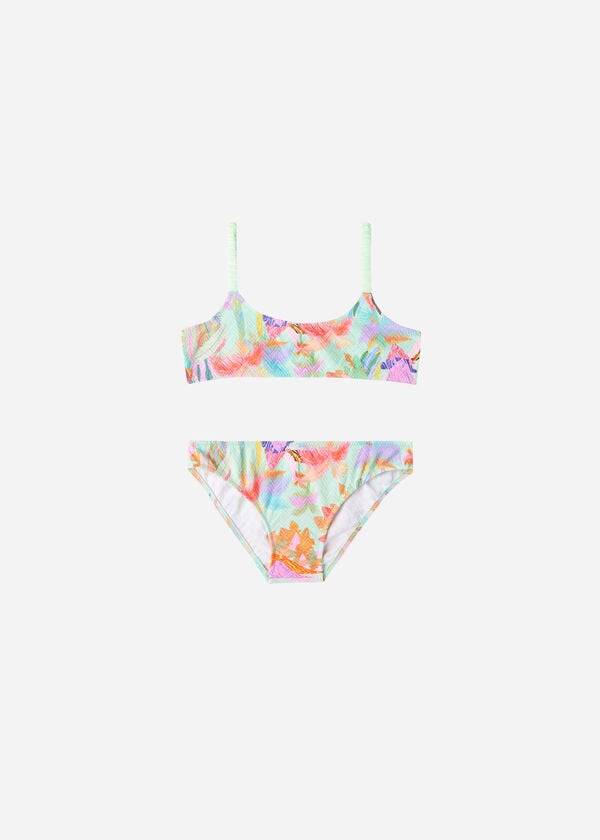 Calzedonia Two-Piece Tahiti Badpakken Kinderen Groen | BE3076UT