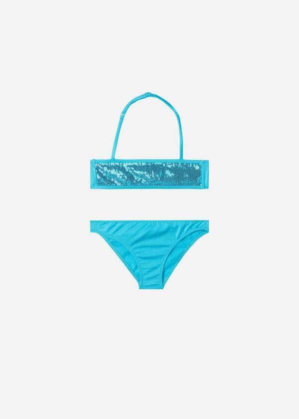 Calzedonia Two-Piece Triangle Cannes Badpakken Kinderen Turquoise | BE3079RW