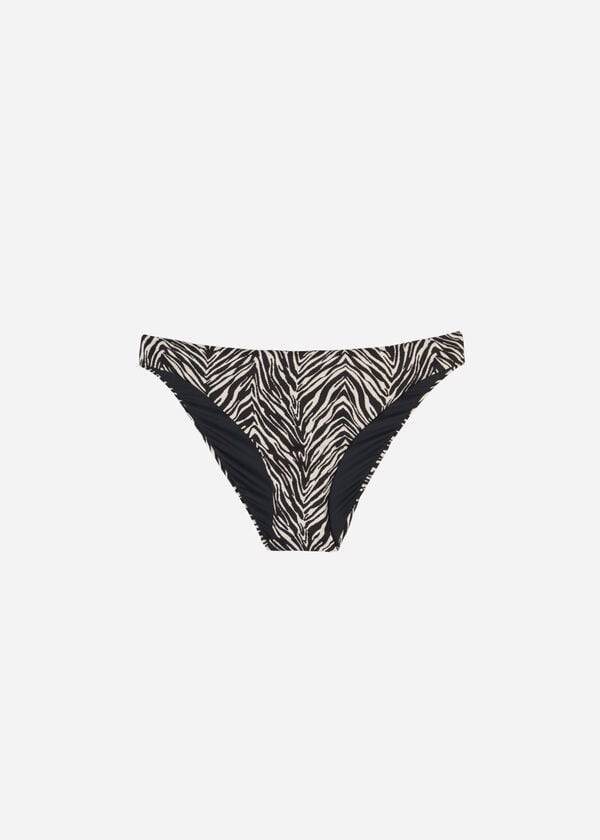 Calzedonia Zebra Nairobi Bikinibroekjes Dames Zwart | BE1661MA